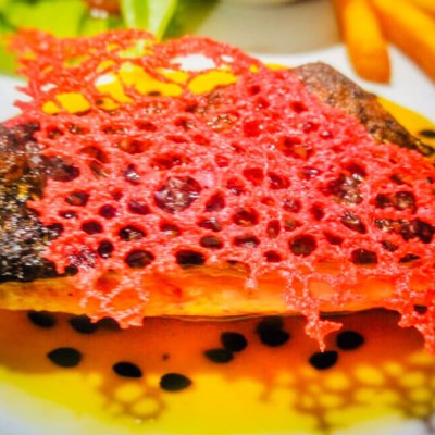  Cá Hồi Na-Uy Sốt Chanh Dây (Grilled Salmon with Passion Fruit Sauce)