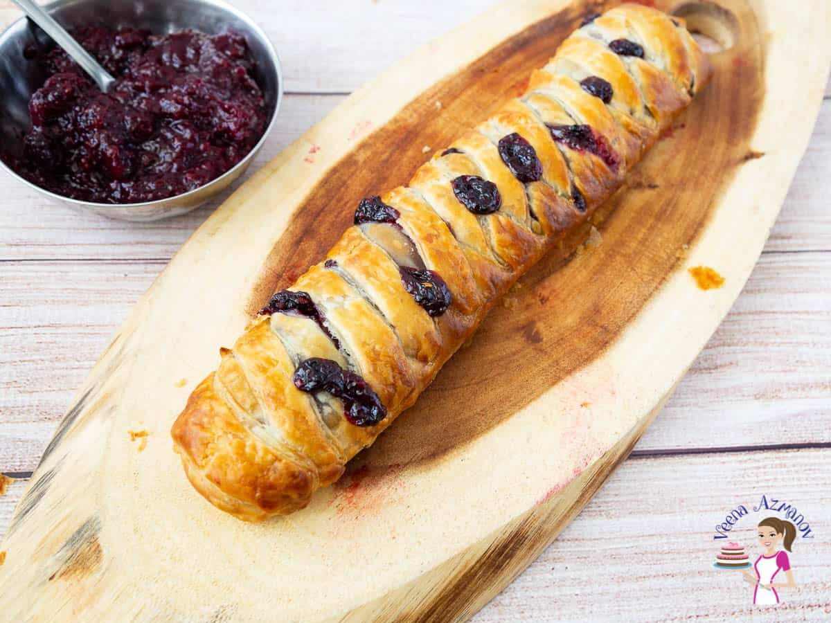 Almond Cream Blackberry Braided Puff Pastry