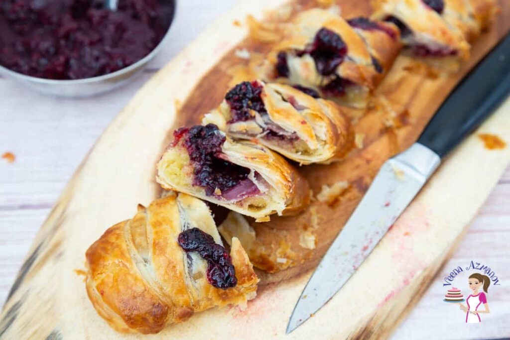 Almond Cream Blackberry Braided Puff Pastry