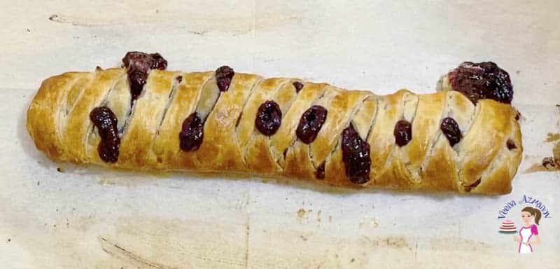 Almond Cream Blackberry Braided Puff Pastry