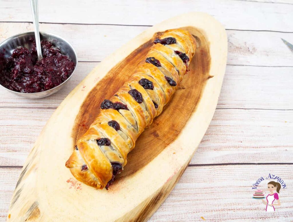 Almond Cream Blackberry Braided Puff Pastry