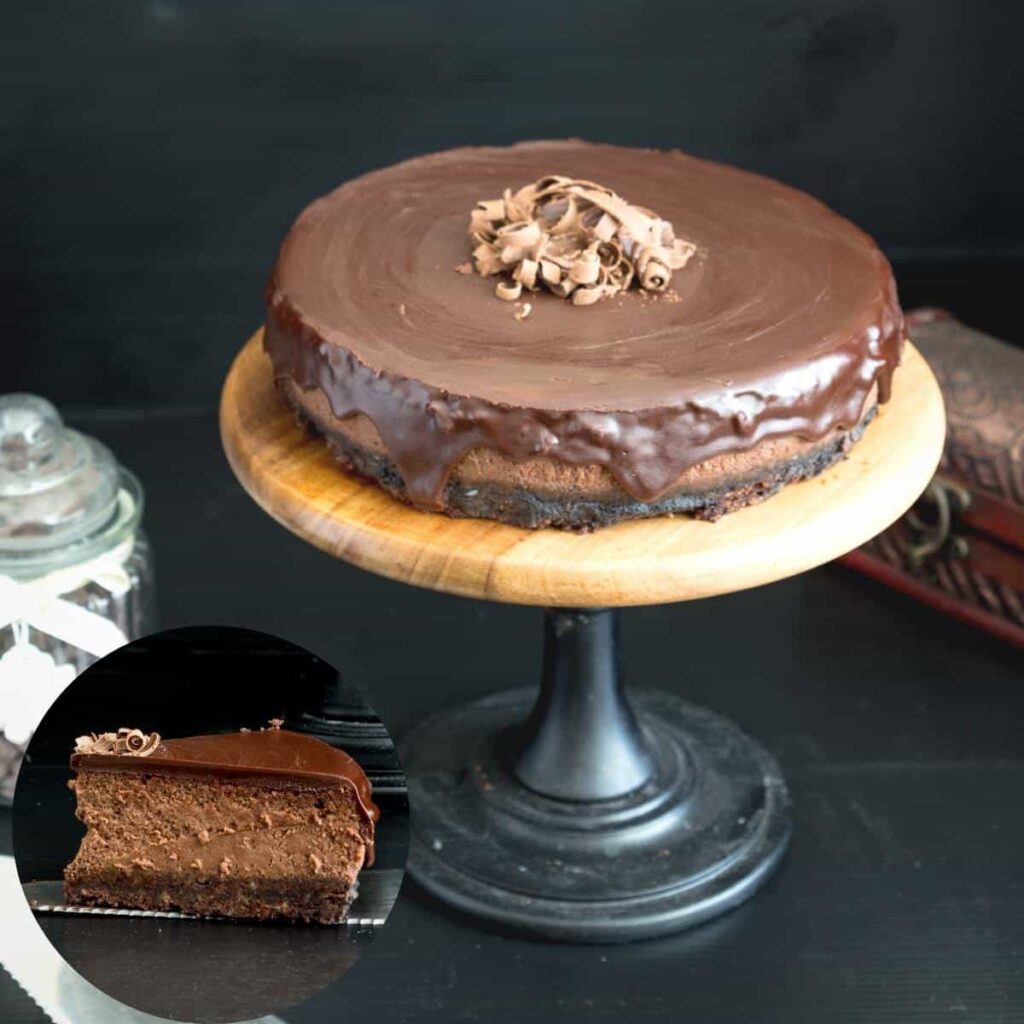 Bánh Chocolate Cheesecake Nướng Nồng Nàn – Đậm Vị Sô-Cô-La Béo Mịn