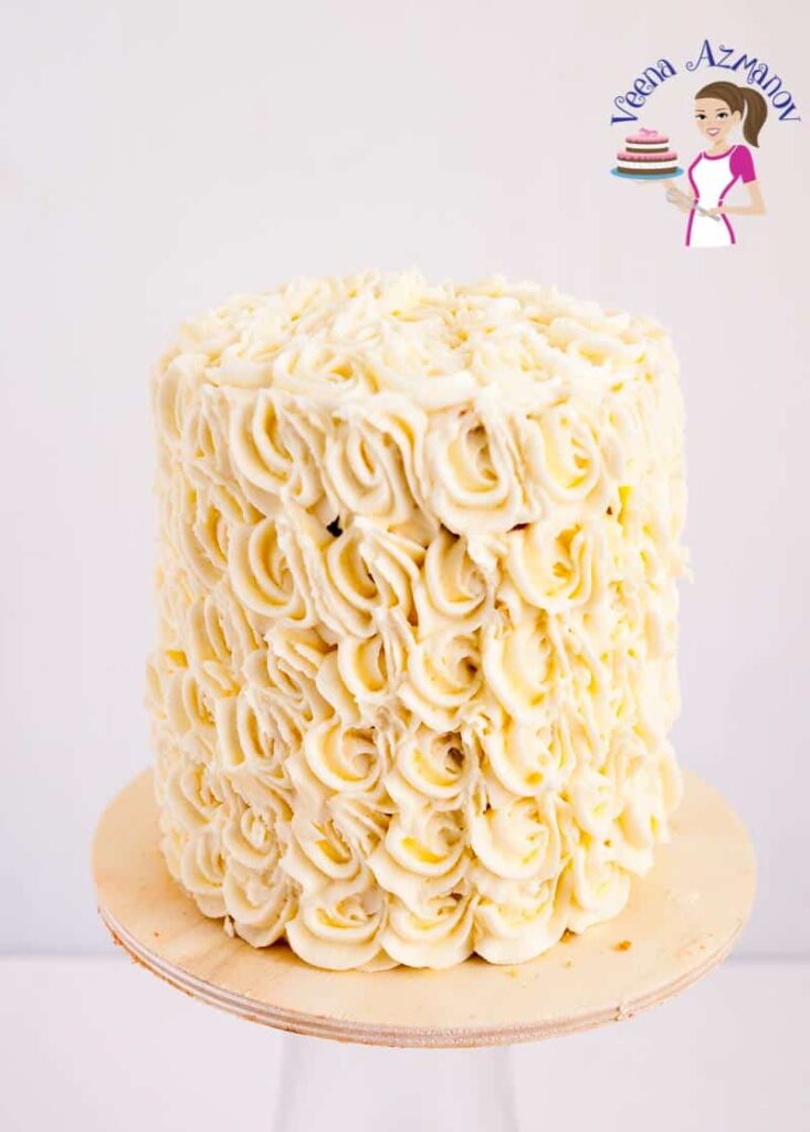 Bakery Style White Wedding Cake
