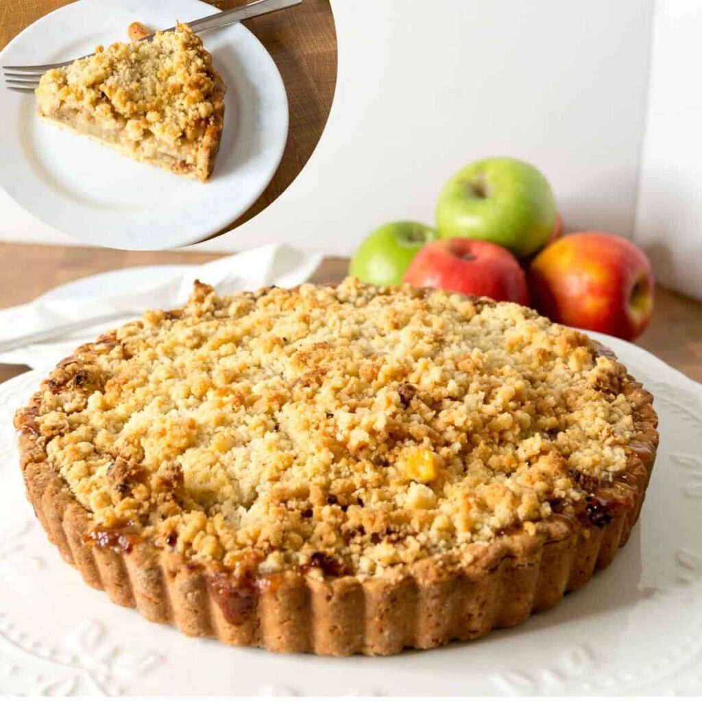 Bánh Tart Táo Vụn Giòn Apple Crumble – Vỏ Giòn Xốp Nhân Táo Thơm Ngát Quế
