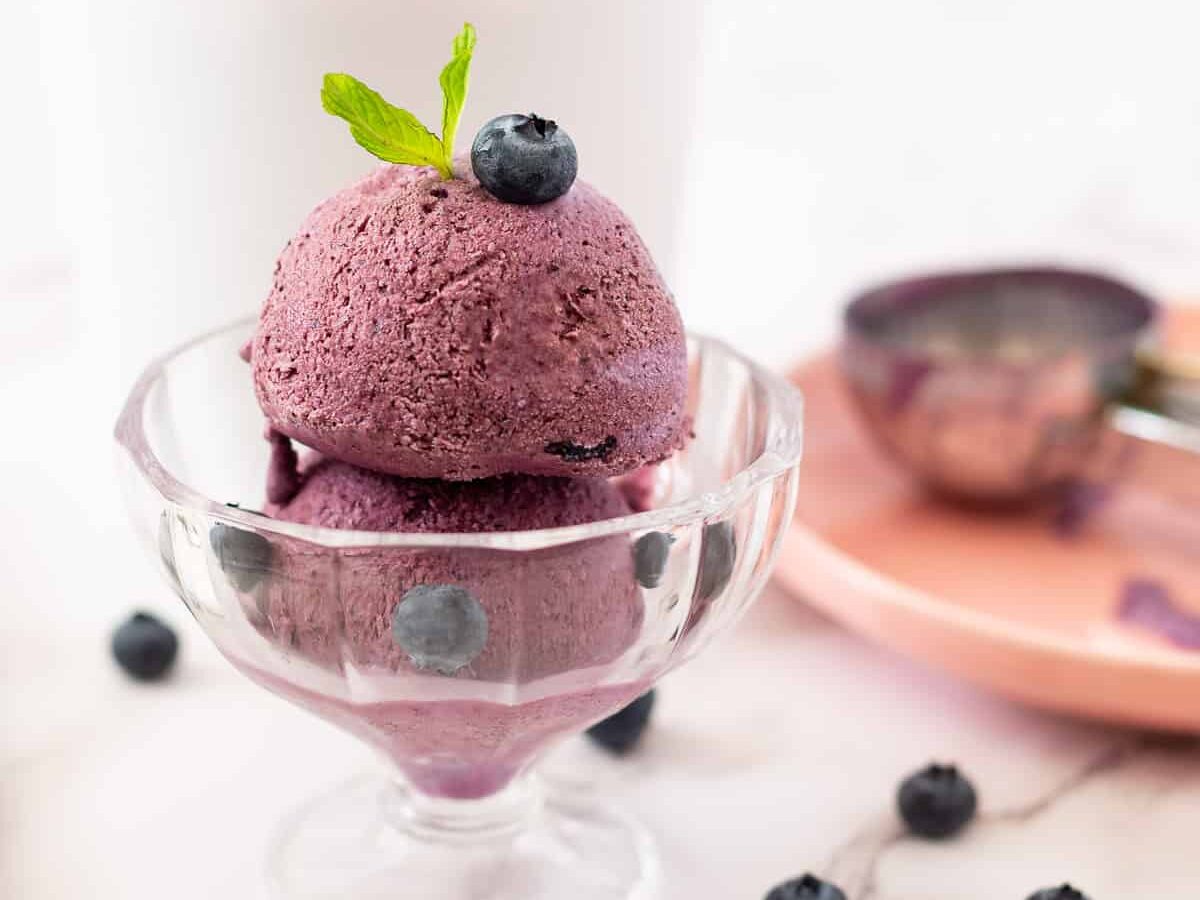Blueberry Ice cream No Churn