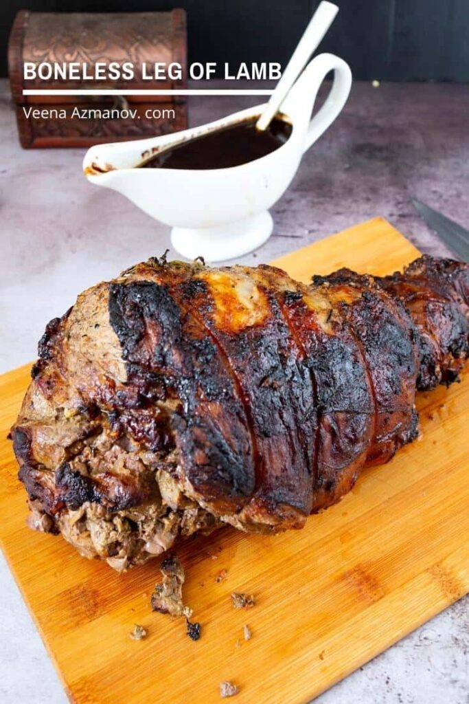 Đùi Cừu Rút Xương Nướng Đút Lò Thảo Mộc Boneless Leg of Lamb – Mềm Mọng Đậm Đà