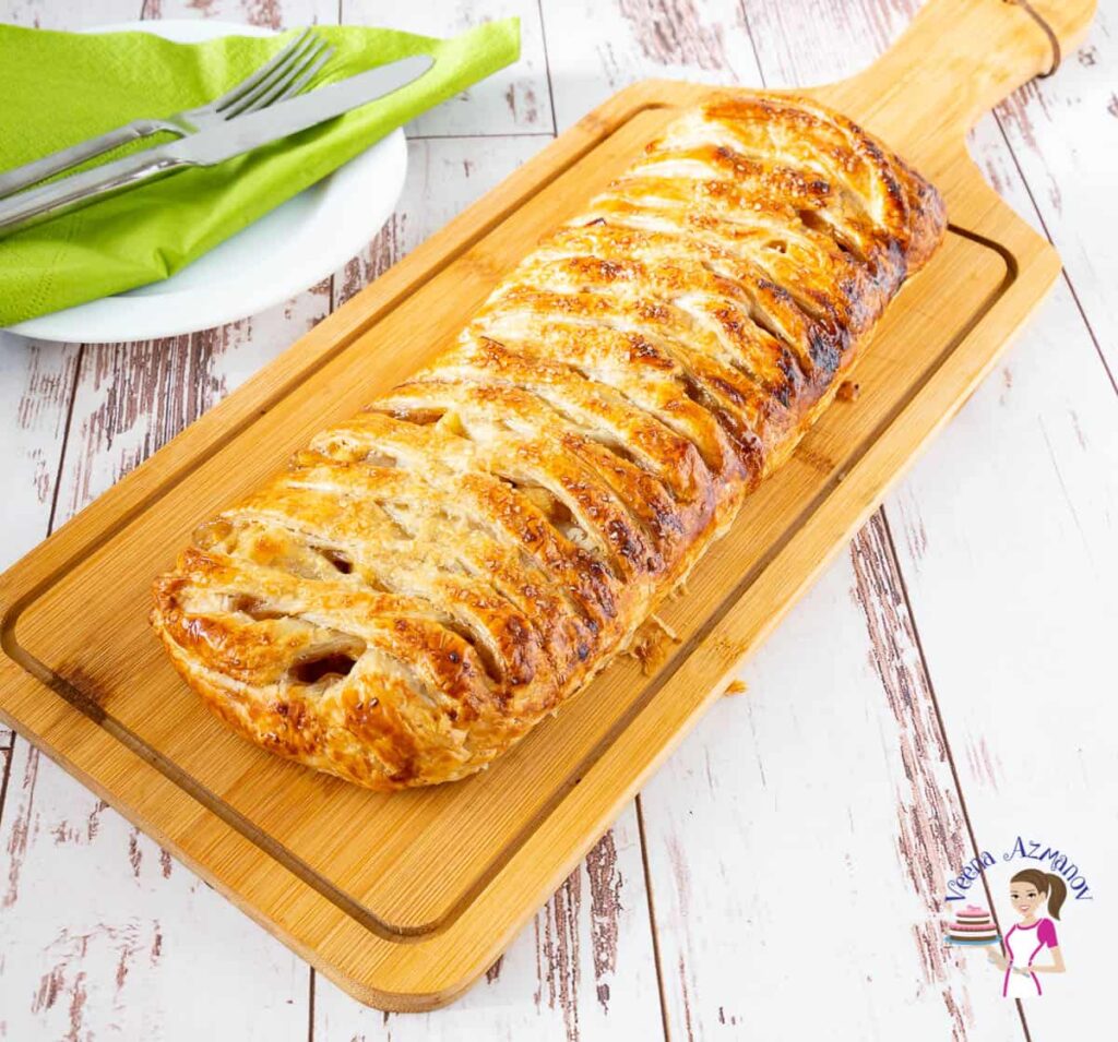 Bánh Thắt Bím Nhân Táo Giòn Rụm Braided Apple Puff Pastry – Thơm Ngát Bơ Tươi