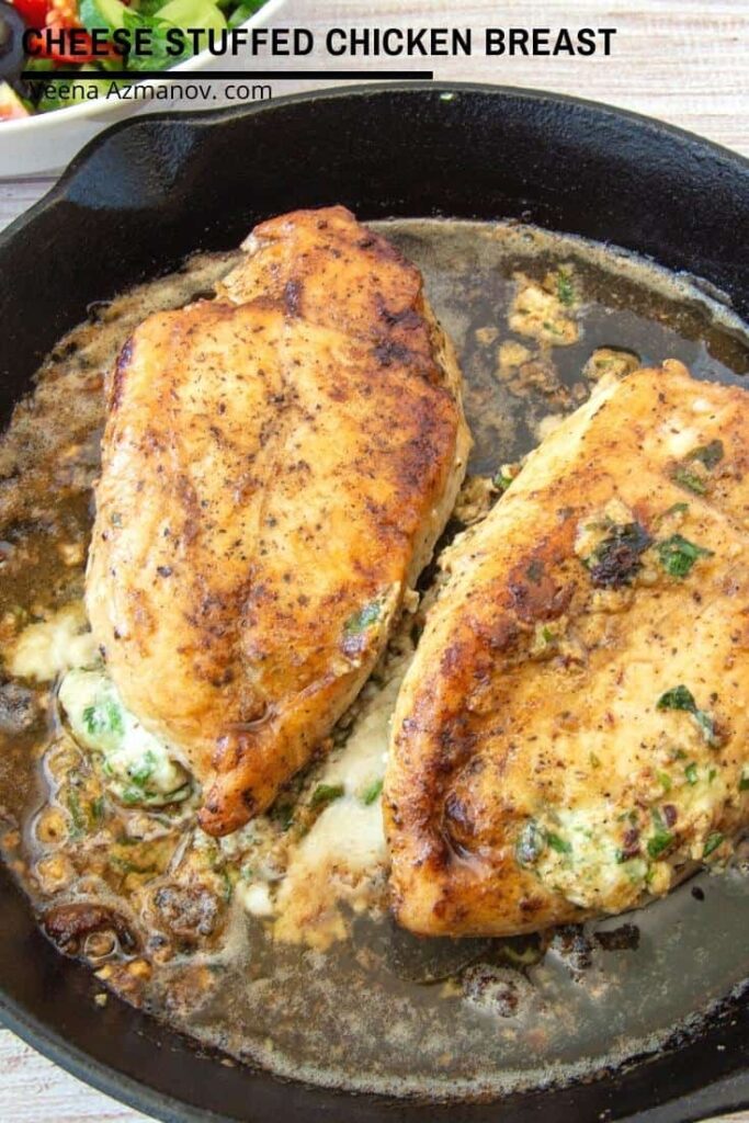 Ức Gà Nhồi Phô Mai Nướng Đút Lò Cheese Stuffed Chicken Breast – Mềm Mọng