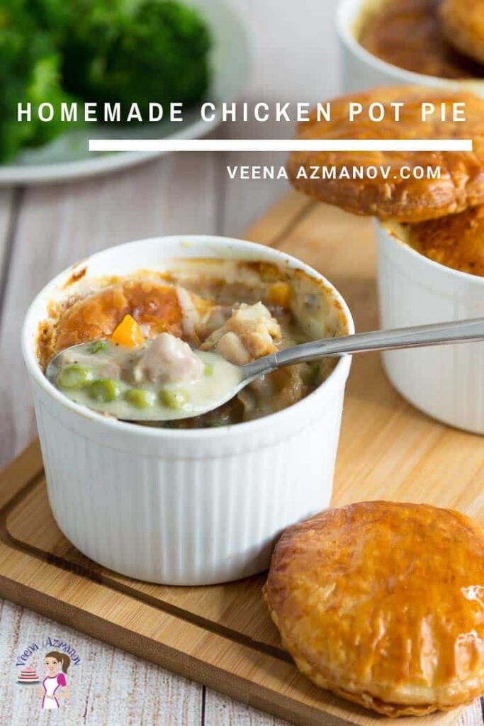 Bánh Pie Gà Ngàn Lớp Nướng Giòn Chicken Pot Pie with Puff Pastry – Siêu Nhanh