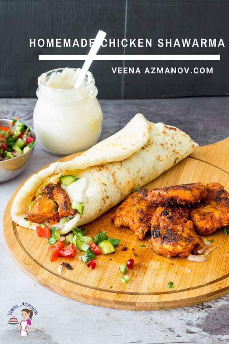 Gà Nướng Cuộn Bánh Mỳ Pita Chicken Shawarma – Đậm Đà Thơm Cay Địa Trung Hải