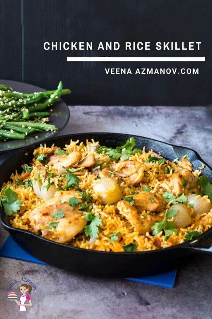 Gà Nướng Cơm Thảo Mộc Chảo Gang Chicken and Rice Skillet – Đậm Đà Thơm Nức