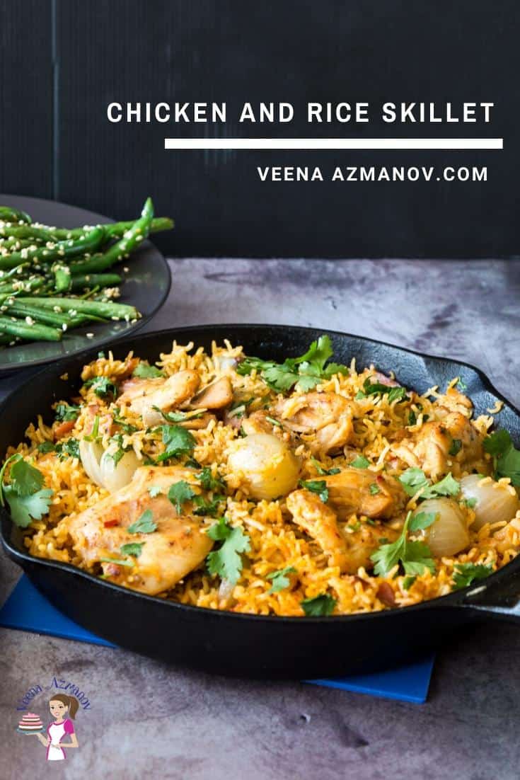 Gà Nướng Cơm Thảo Mộc Chảo Gang Chicken and Rice Skillet – Đậm Đà Thơm Nức