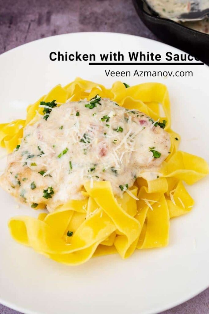 Thịt Gà Sốt Kem Trắng Tiêu Tỏi Chicken in White Sauce – Béo Ngậy Mềm Tan