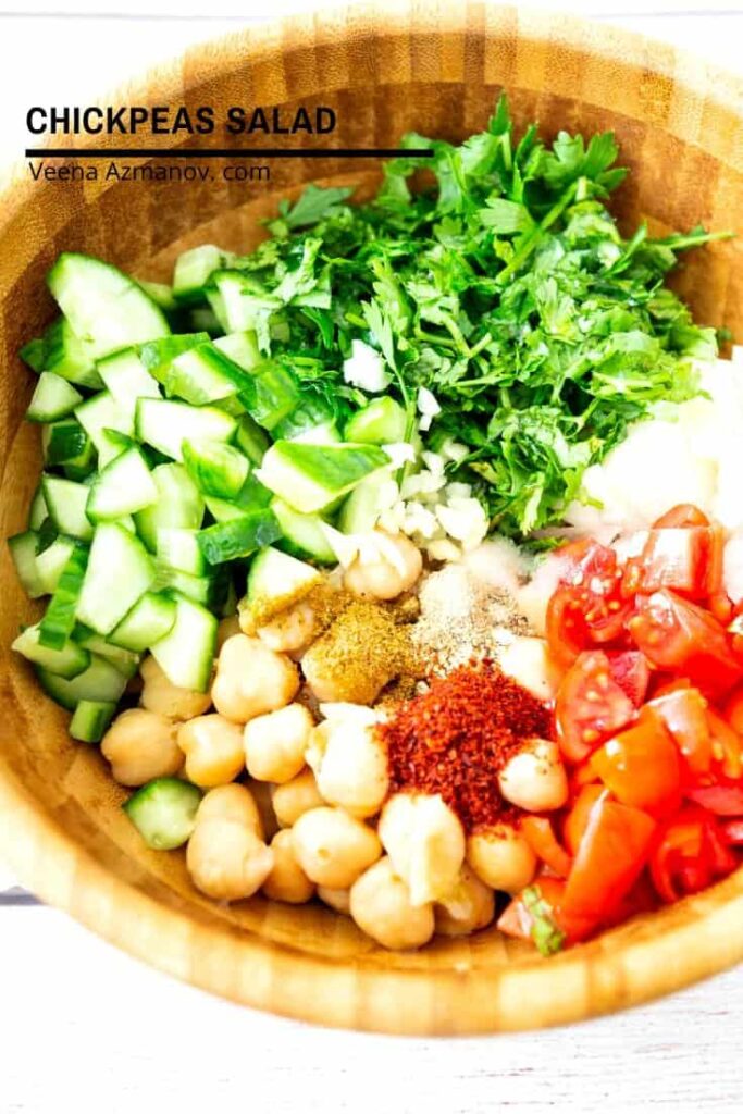 Salad Đậu Gà Tươi Mát Thanh Lọc Cơ Thể Chickpeas Salad – Bổ Dưỡng Dễ Làm