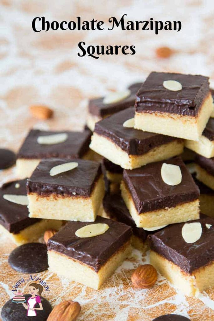 Bánh Sô-Cô-La Nhân Hạnh Nhân Marzipan Squares – Đắng Ngọt Sang Trọng