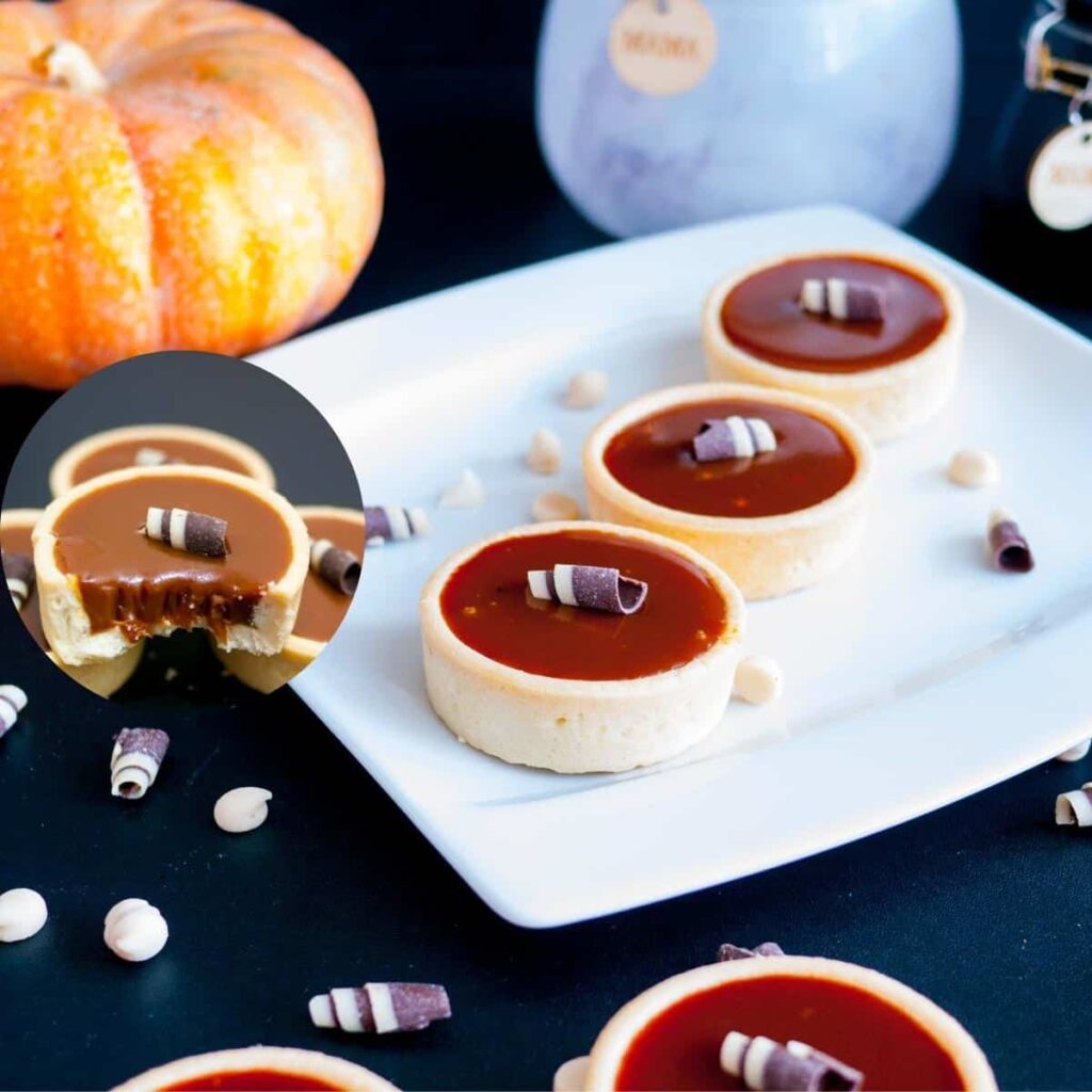 Bánh Tart Sô-Cô-La Bí Đỏ Caramel Chocolate Pumpkin Caramel Tarts – Tuyệt Hảo