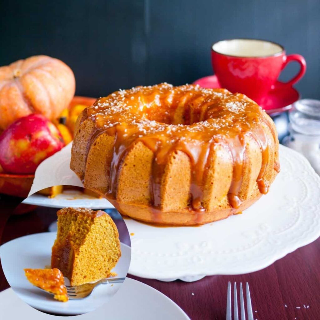 Bánh Bông Lan Bí Đỏ Nước Cốt Dừa Coconut Pumpkin Bundt Cake – Mềm Ẩm