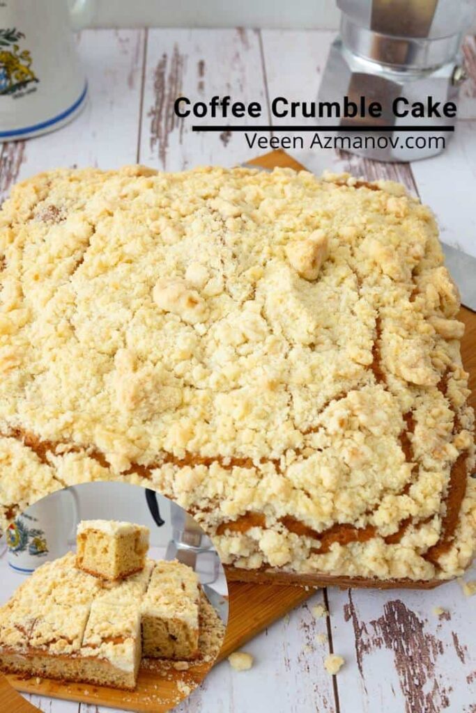 Bánh Bông Lan Cà Phê Phủ Vụn Giòn Coffee Crumble Cake – Mềm Béo Giòn Rụm