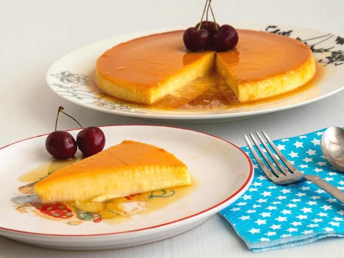 Cream Caramel Apricot Flan