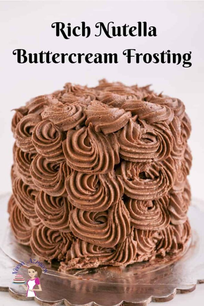 Kem Bơ Nutella Sô-Cô-La Đen Phủ Bánh Dark Nutella Buttercream Frosting