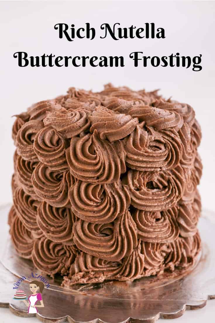 Kem Bơ Nutella Sô-Cô-La Đen Phủ Bánh Dark Nutella Buttercream Frosting
