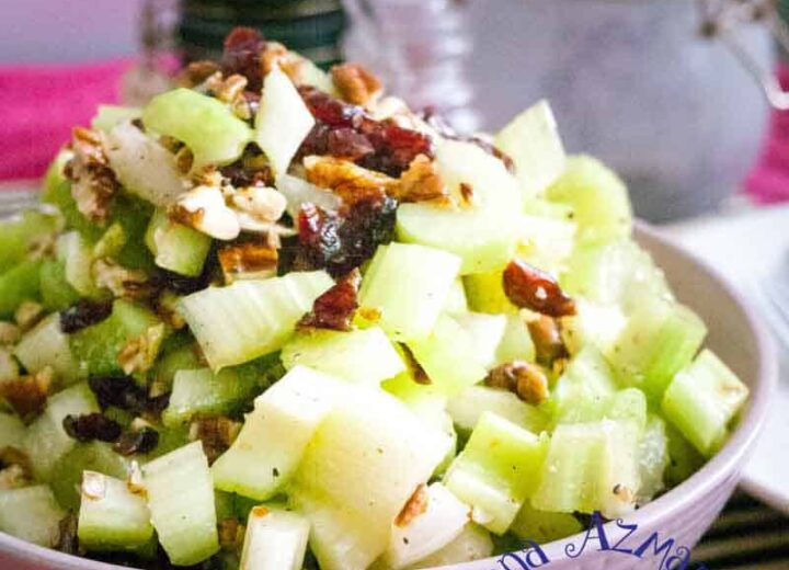 Easy Celery Salad Recipe with Cranberries and Pecans