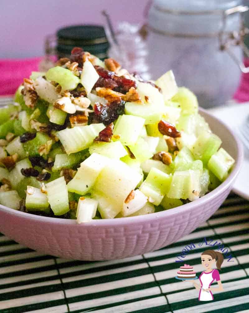 Easy Celery Salad Recipe with Cranberries and Pecans