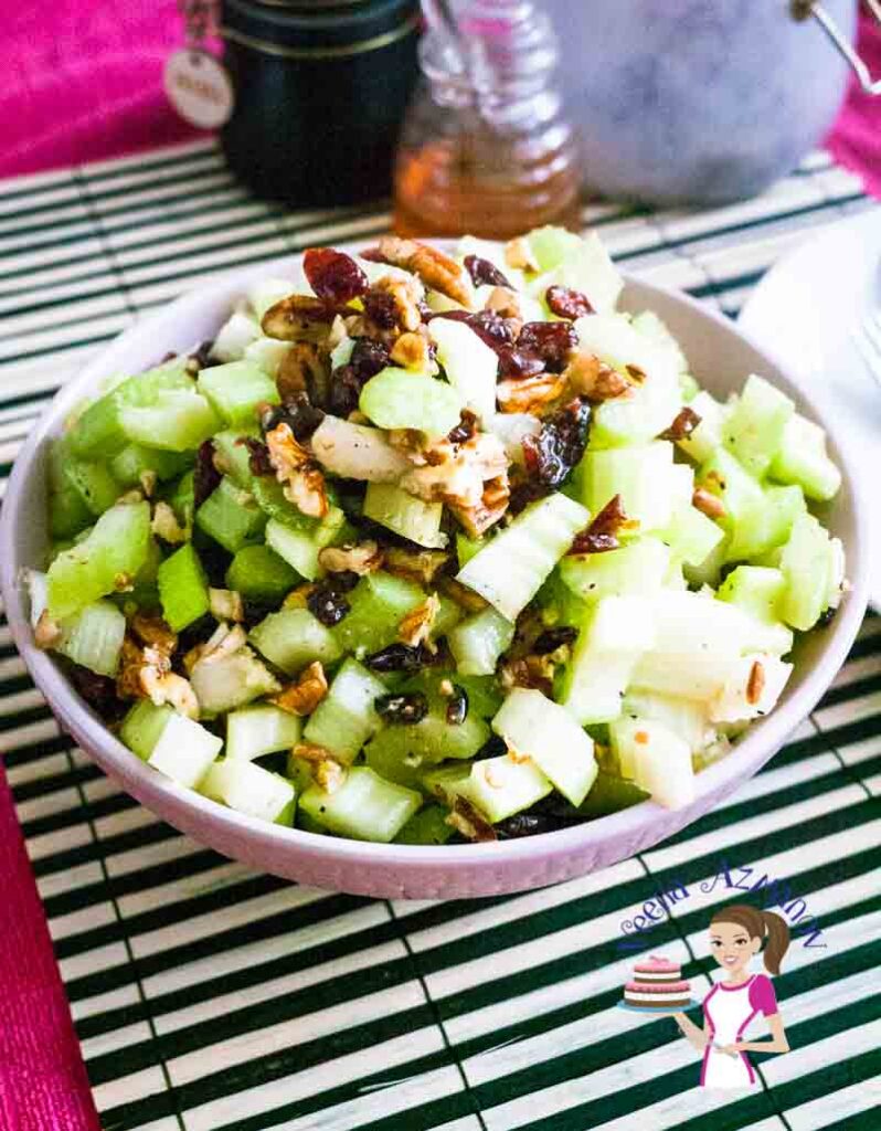 Easy Celery Salad Recipe with Cranberries and Pecans
