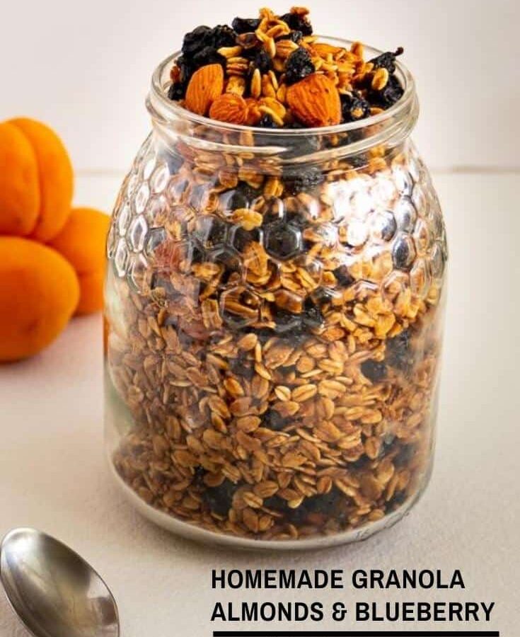 Homemade Granola Blueberry Almond Granola