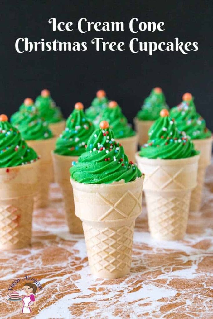 Bánh Cupcake Cây Thông Giáng Sinh Ice Cream Cone Christmas Tree – Độc Đáo
