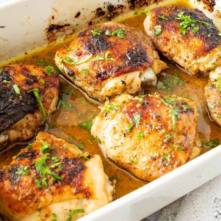 Đùi Gà Nướng Lò Giòn Da Juicy Baked Chicken Thighs – Mọng Nước Đậm Đà