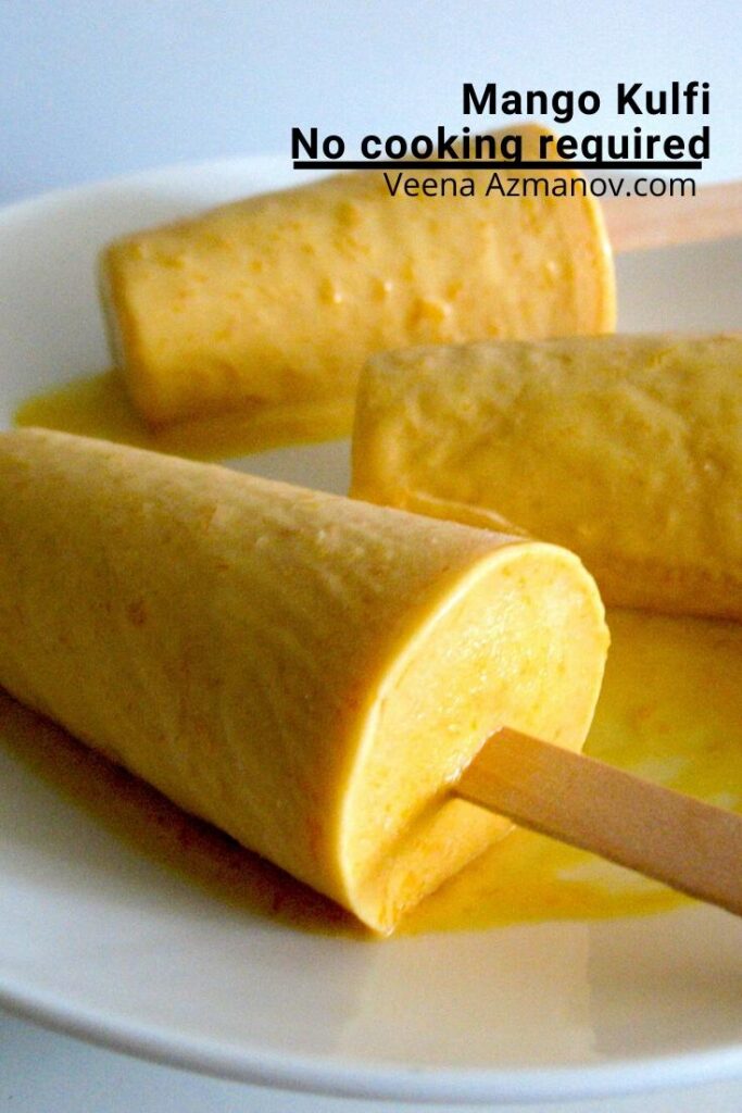 Kem Xoài Ấn Độ Không Nấu Mango Kulfi – Dẻo Mịn Thơm Béo