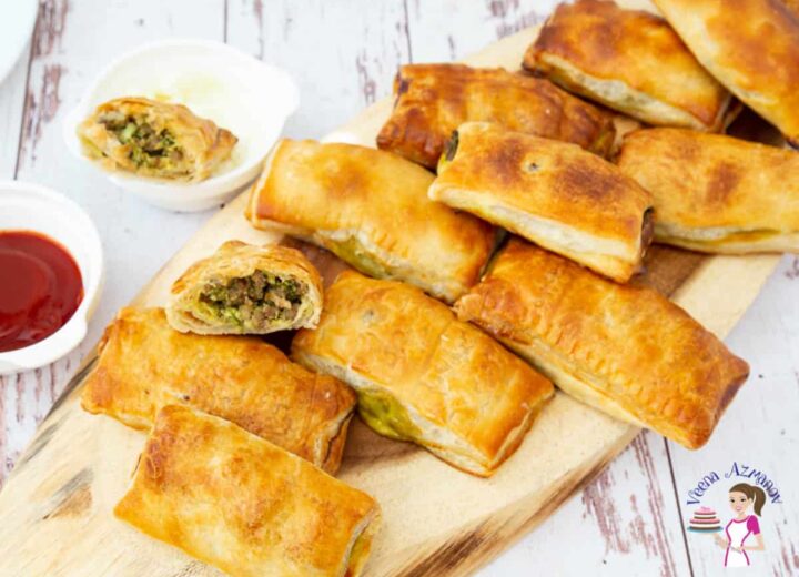 Meat Patties Meat stuffed Puff Pastry
