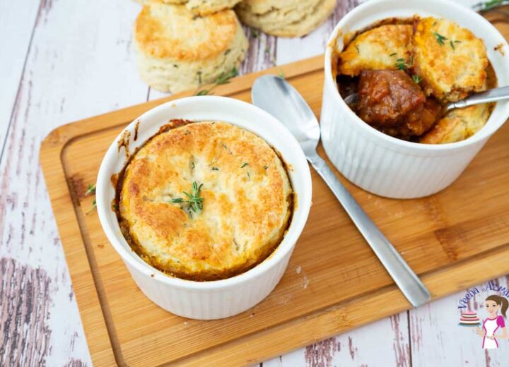 Mini Lamb Pot Pies with Biscuits
