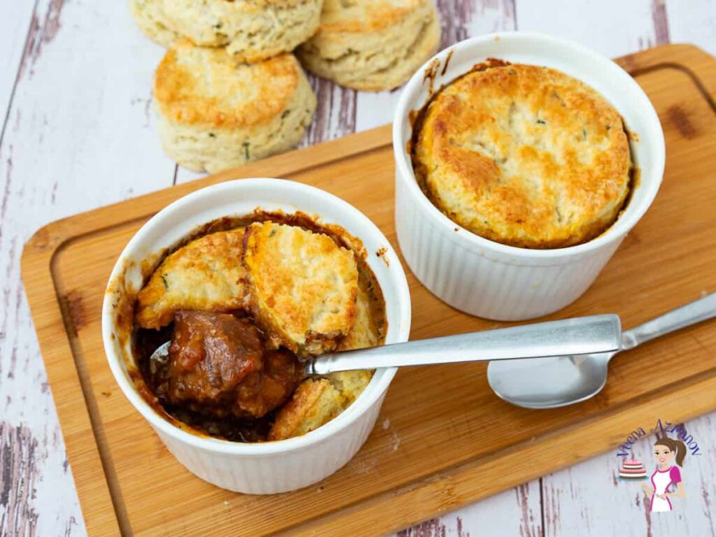 Mini Lamb Pot Pies with Biscuits