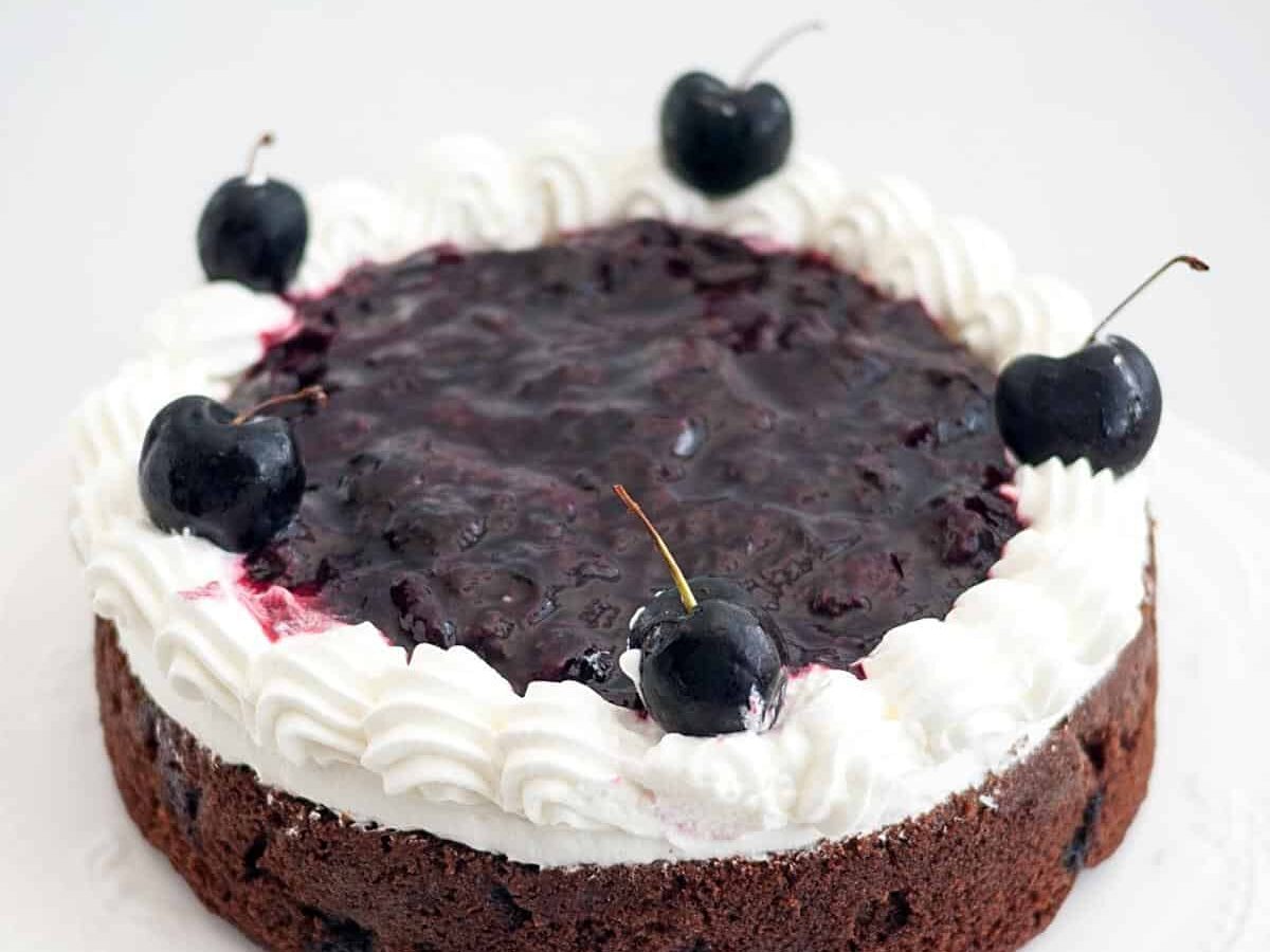 Moist Chocolate Cherry Cake