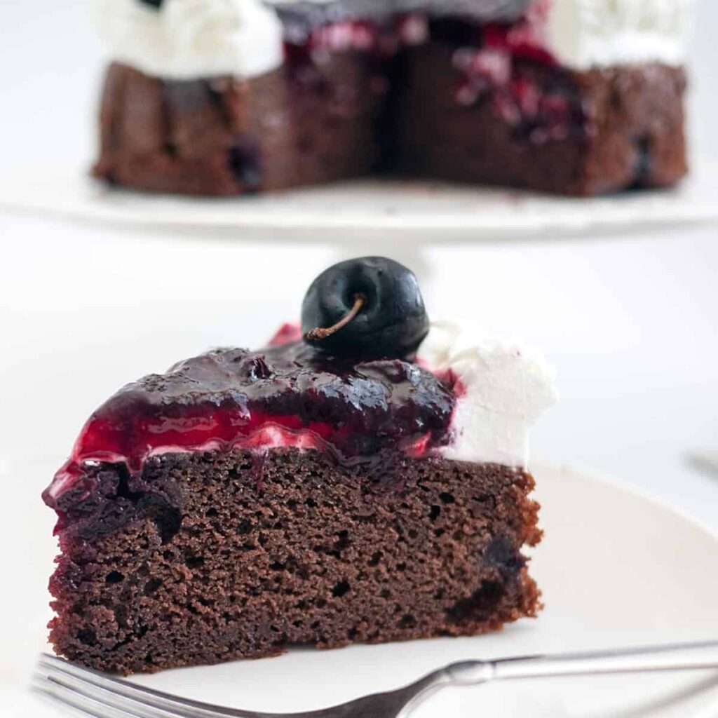 Moist Chocolate Cherry Cake