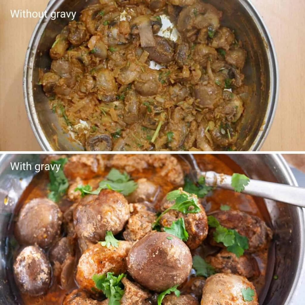 Mushroom Masala Restaurant Style