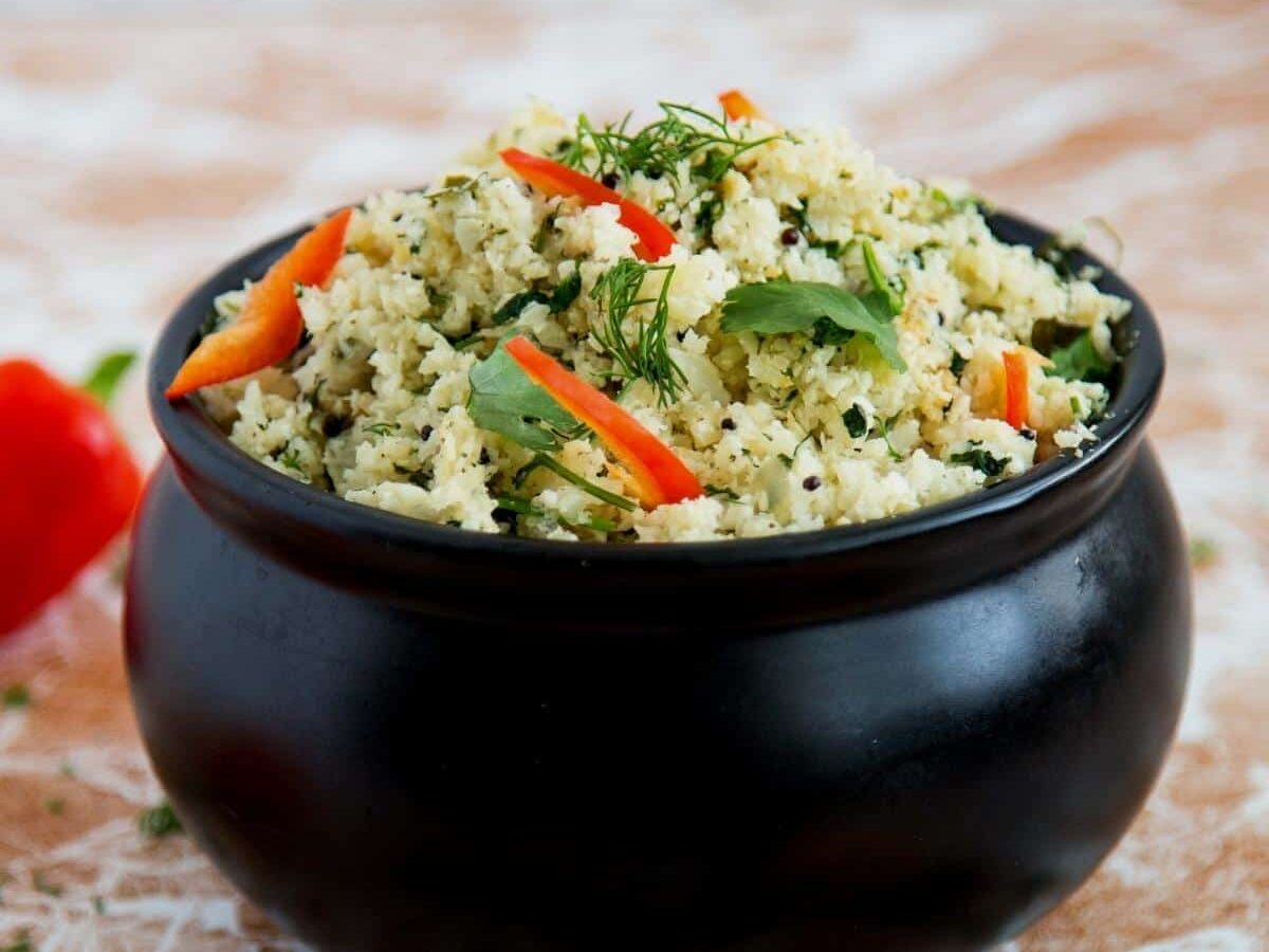 Mustard Dill Cauliflower Rice Pilaf