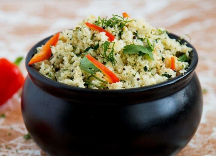 Mustard Dill Cauliflower Rice Pilaf