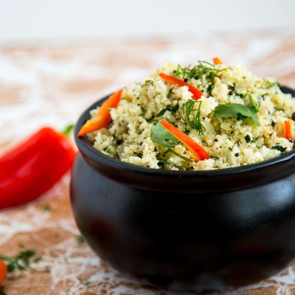 Mustard Dill Cauliflower Rice Pilaf