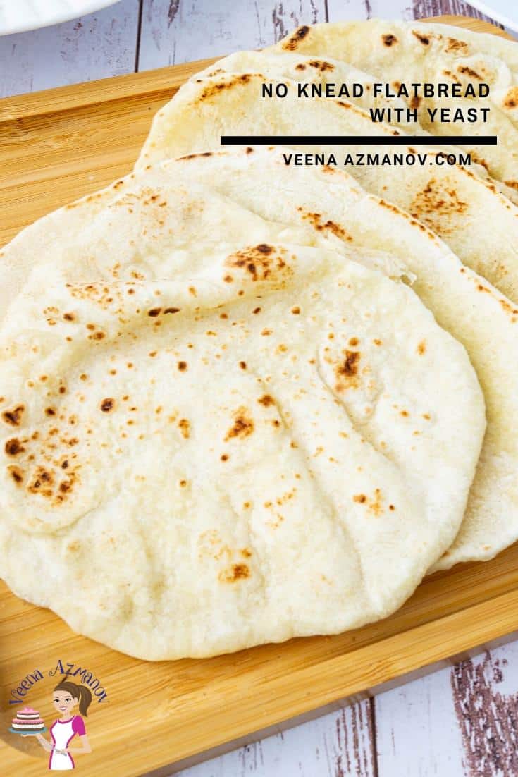 Bánh Mì Mỏng Áp Chảo Không Nhồi No Knead Flatbread – Mềm Dẻo