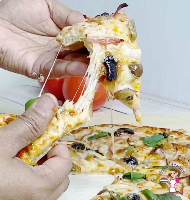Olive Pizza with Red Onions