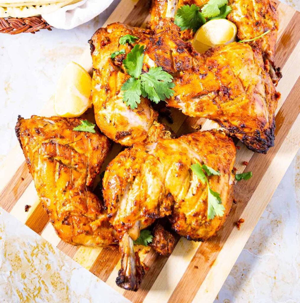 Thịt Gà Nướng Sốt Tandoori Ấn Độ Tandoori Chicken – Đỏ Thắm Giòn Da