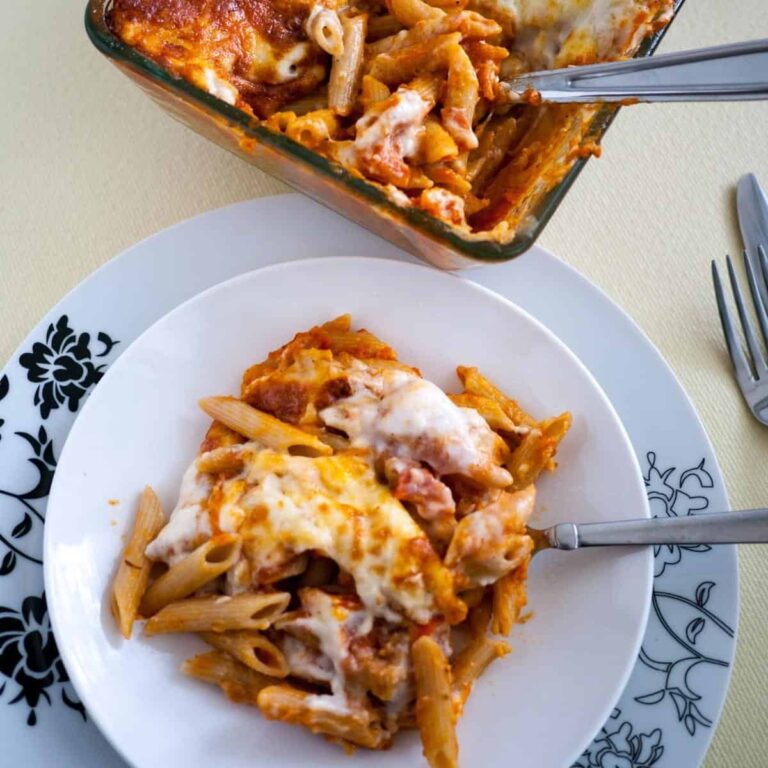 Nui Sốt Thịt Bò Đút Lò Phô Mai Penne Lasagne – Béo Ngậy Giòn Da