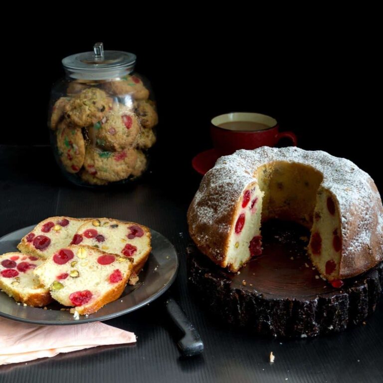 Bánh Gato Hạt Dẻ Cười Anh Đào Pistachio Cherry Fruitcake – Giòn Bùi
