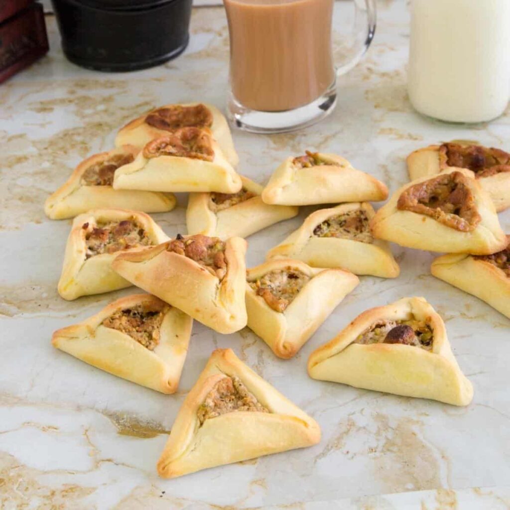 Bánh Quy Tam Giác Kẹo Hạt Dẻ Cười Pistachio Halva Hamantaschen – Giòn