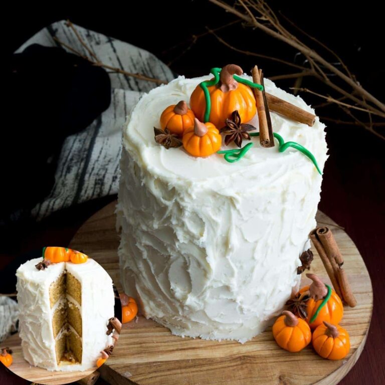 Bánh Gato Bí Đỏ Ca Phê Sữa Đá Pumpkin Spice Latte Cake – Đậm Vị Mịn