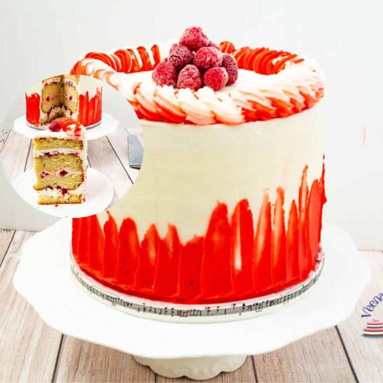 Bánh Gato Socola Trắng Mâm Xôi Raspberry White Chocolate Cake – Béo Ngậy