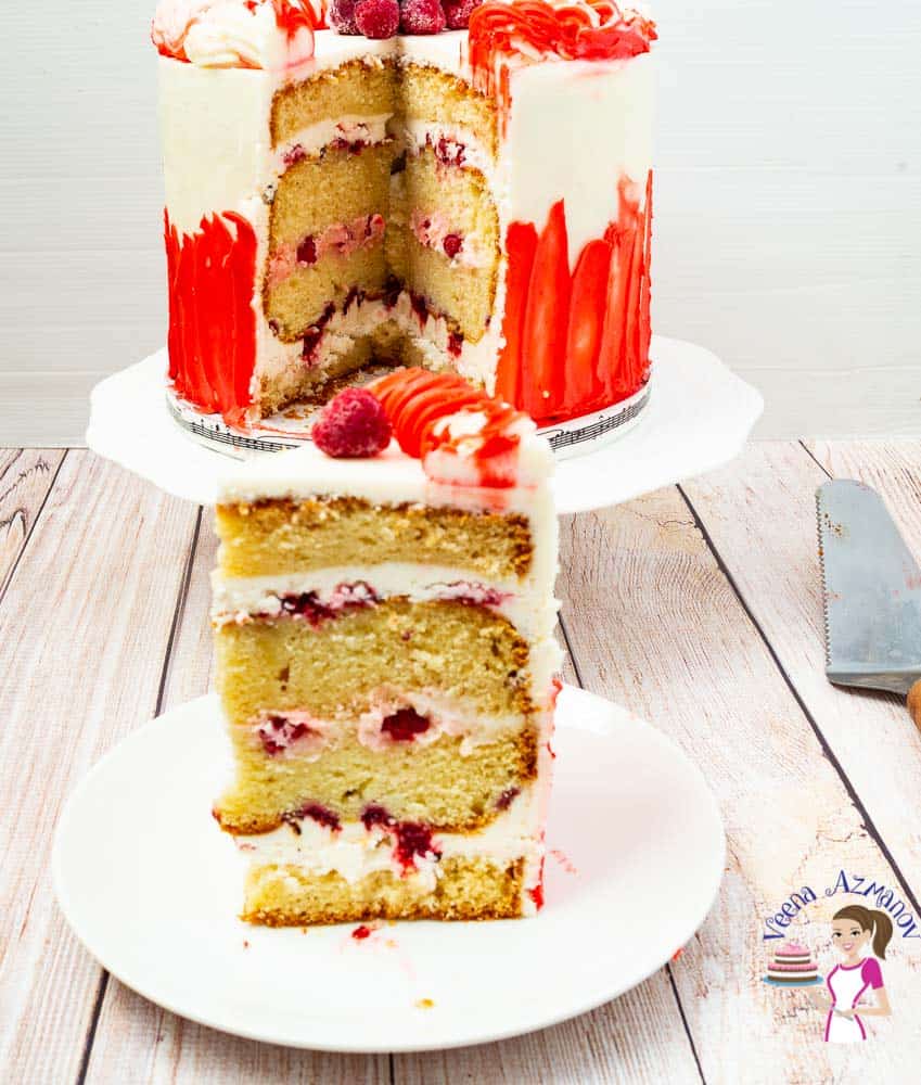 Raspberry White Chocolate Cake